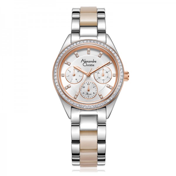 Alexandre Christie AC 2A60 Silver Rosegold White BFBTRSL